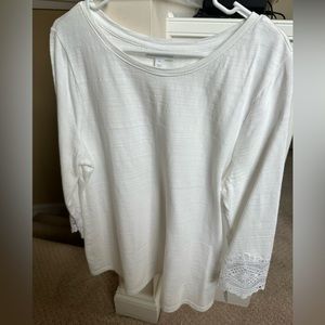 NWT White Long Sleeve Charter Club Blouse